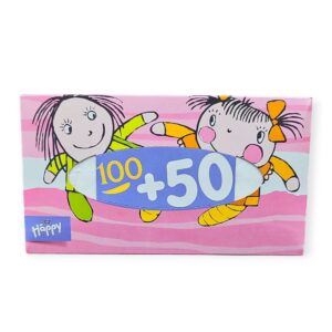Паперові хустинки Bella baby Happy 2-шарові /100+50 шт